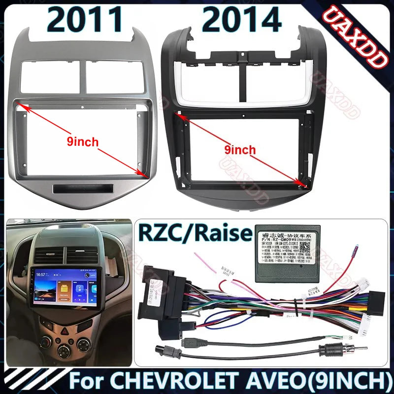 For CHEVROLET 2011-2014 AVEO 9INCH Car Radio Android Stereo Harness Screens Accessories Na
