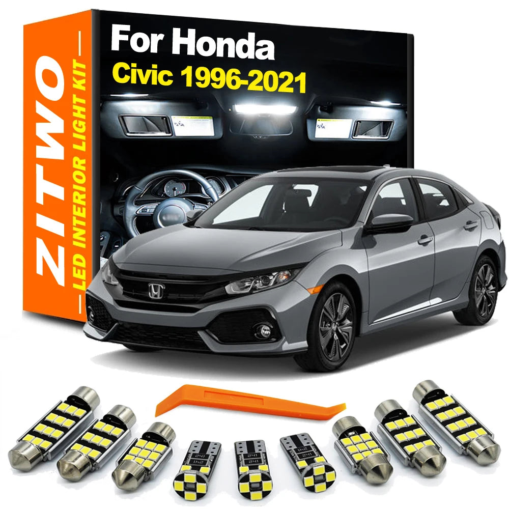 ZITWO LED Interior Light Kit For Honda Civic VI VII VIII IX X 6th 7th 8th 9th 10th Gen 1996-2016 2017 2018 2019 2020 2021 Parts