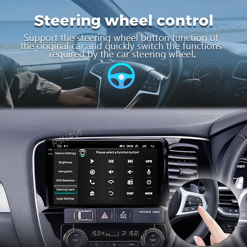 Qualcomm Android 16 For Mitsubishi Outlander 3 2012-2018 2K QLED Stereo Car Radio Multimed