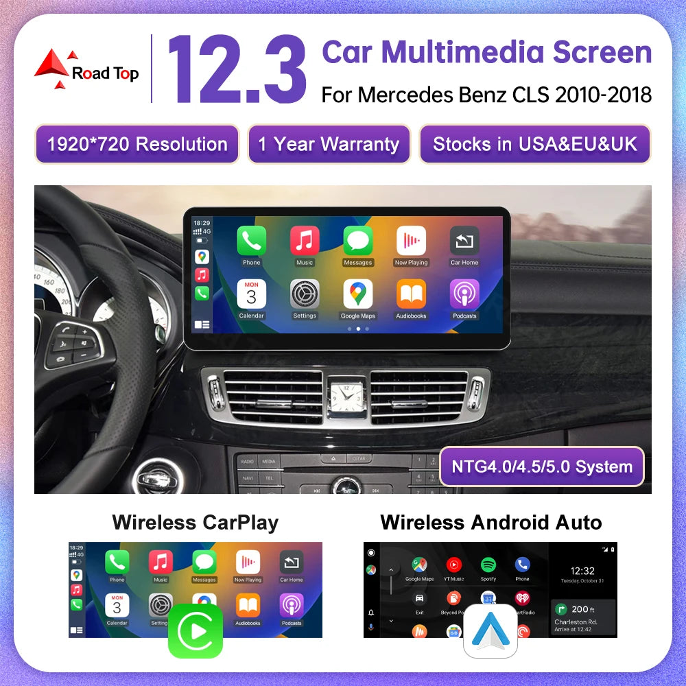 Linux Car Multimedia Touch Screen Radio for Mercedes Benz CLS W218 2010-2018 Android Auto  | AUTOKITSHOP