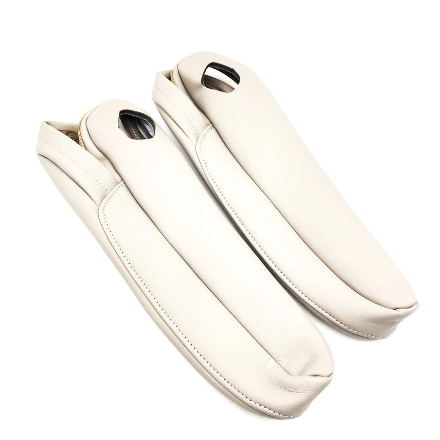2x Gray PU Leather Car Front Armrest Arm Rest Cover For Honda Odyssey 2005-2010