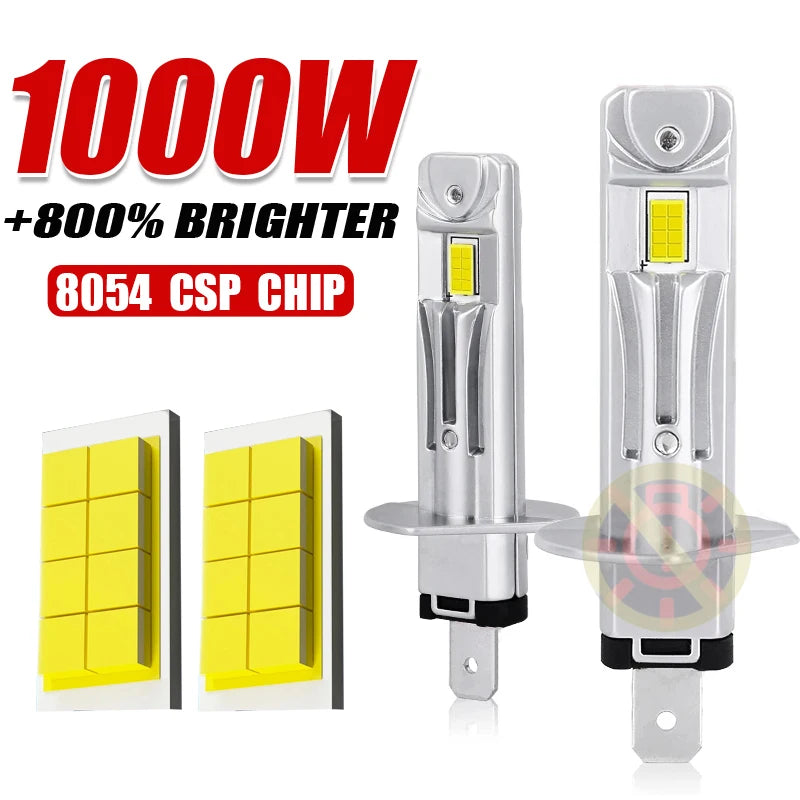 H1 LED Headlight Bulb Mini 8054 CSP for Car Headlamp H1 Fanless Light Auto Diode Fog Lamps