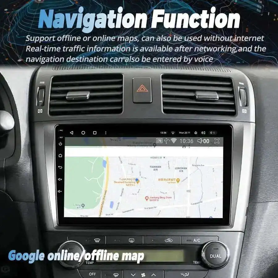 9inch Android 15 Car Radio AI Voice CarPlay Stereo For Toyota Avensis 2009 - 2015 GPS Navi