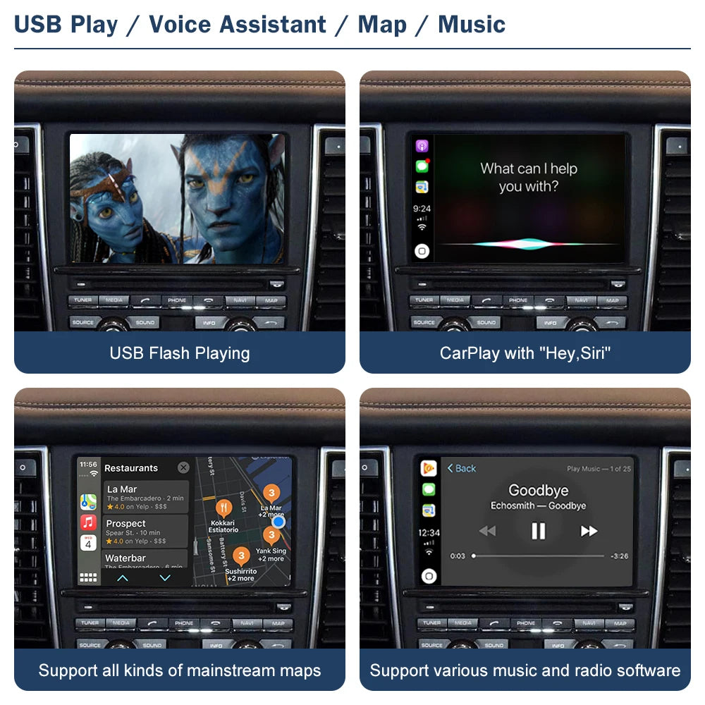 Road Top Wireless CarPlay for Porsche Macan Cayman Cayenne Panamera PCM3.1 Android Auto Mi | AUTOKITSHOP
