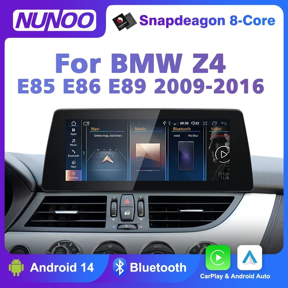 Android 14 Carplay Car Screen For BMW Z4 E89 2009-2016 Automotive Multimedia Player Wirele