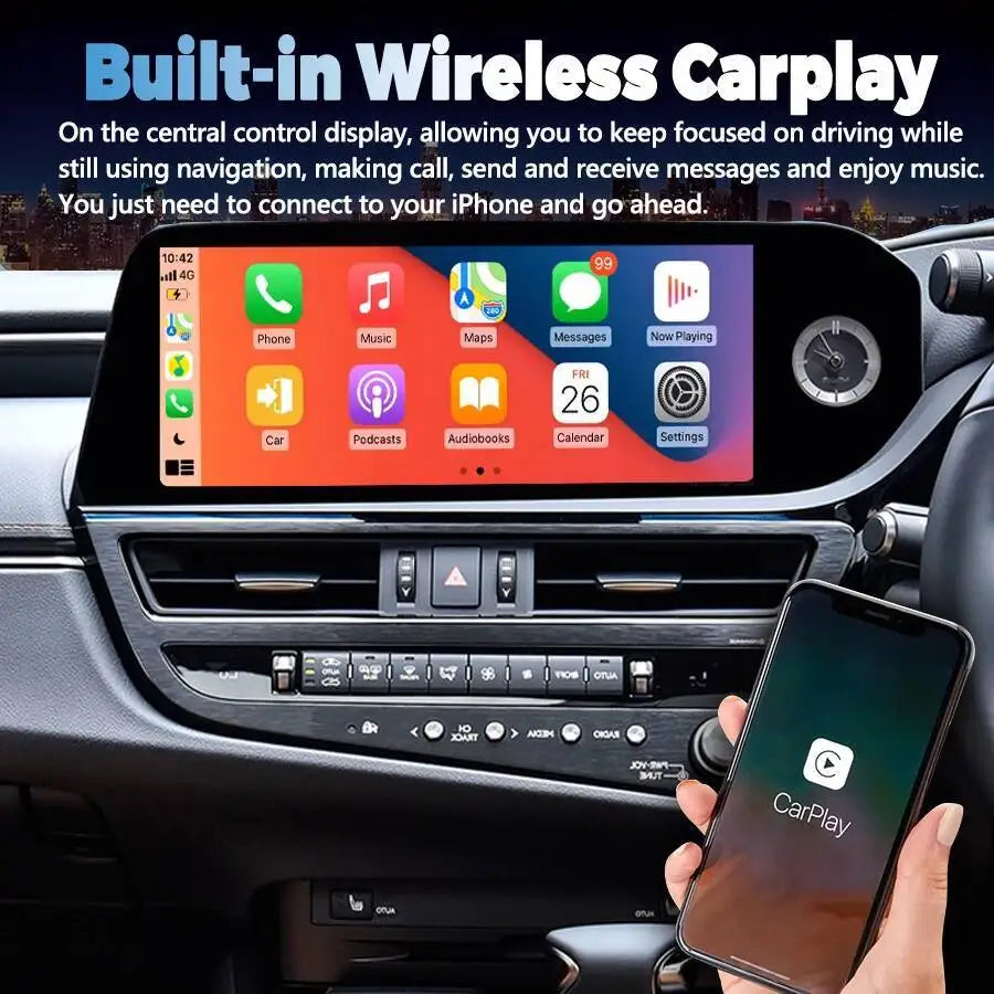 12.3'' Car Multimedia Video Player For Lexus ES ES300h ES350h ES300 ES330 ES350 2022 Andro