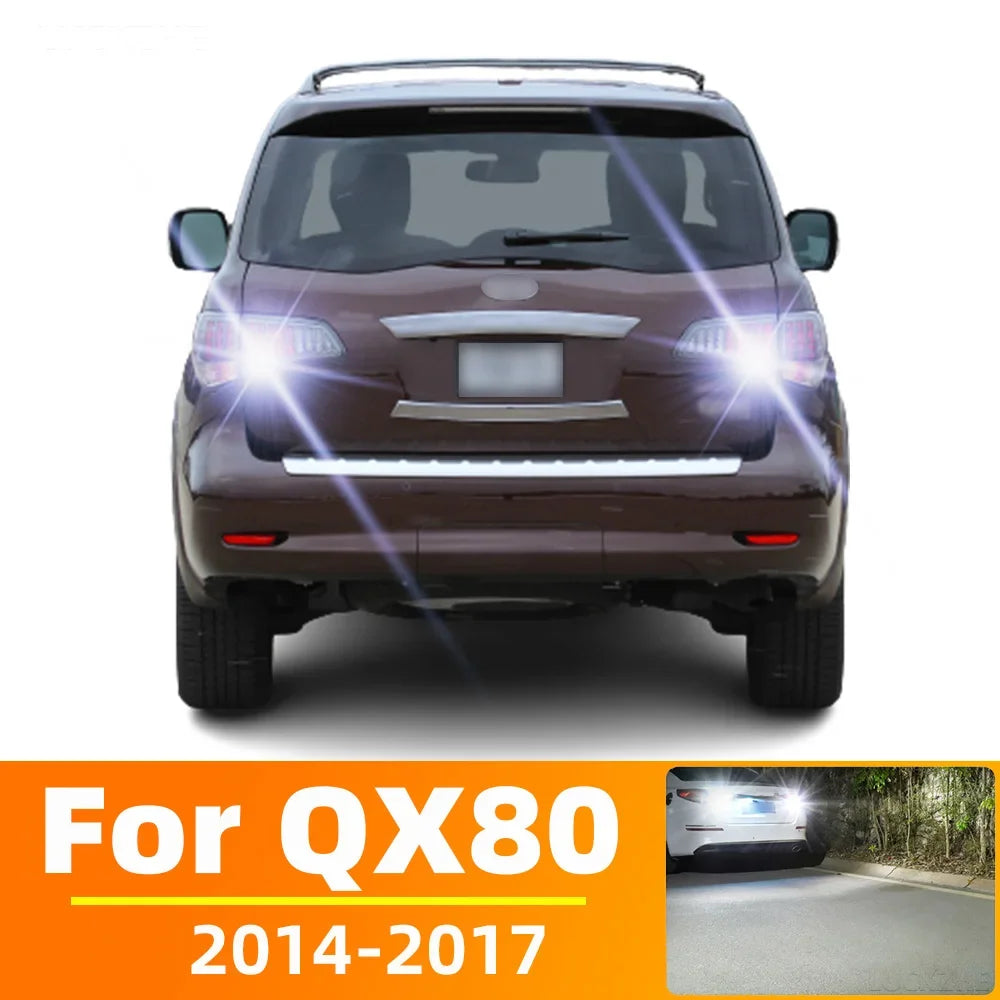 2-Piece LED Interior Light Kit for Infiniti QX50 QX56 QX60 QX70 QX80 Accessories 2004-2019 - Canbus Dome Map Door Tru...