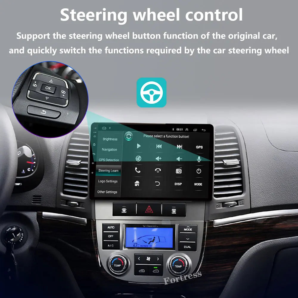 Android 16 For Hyundai Santa Fe 2 2006 - 2012 Auto Radio Stereo Multimidia Player GPS Navi