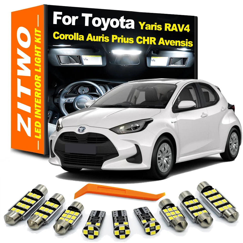 Car LED Interior Reading Light License Plate Bulb Kit For Toyota Yaris Corolla R for Toyota Corolla RAV4 T27 - Canbus LE