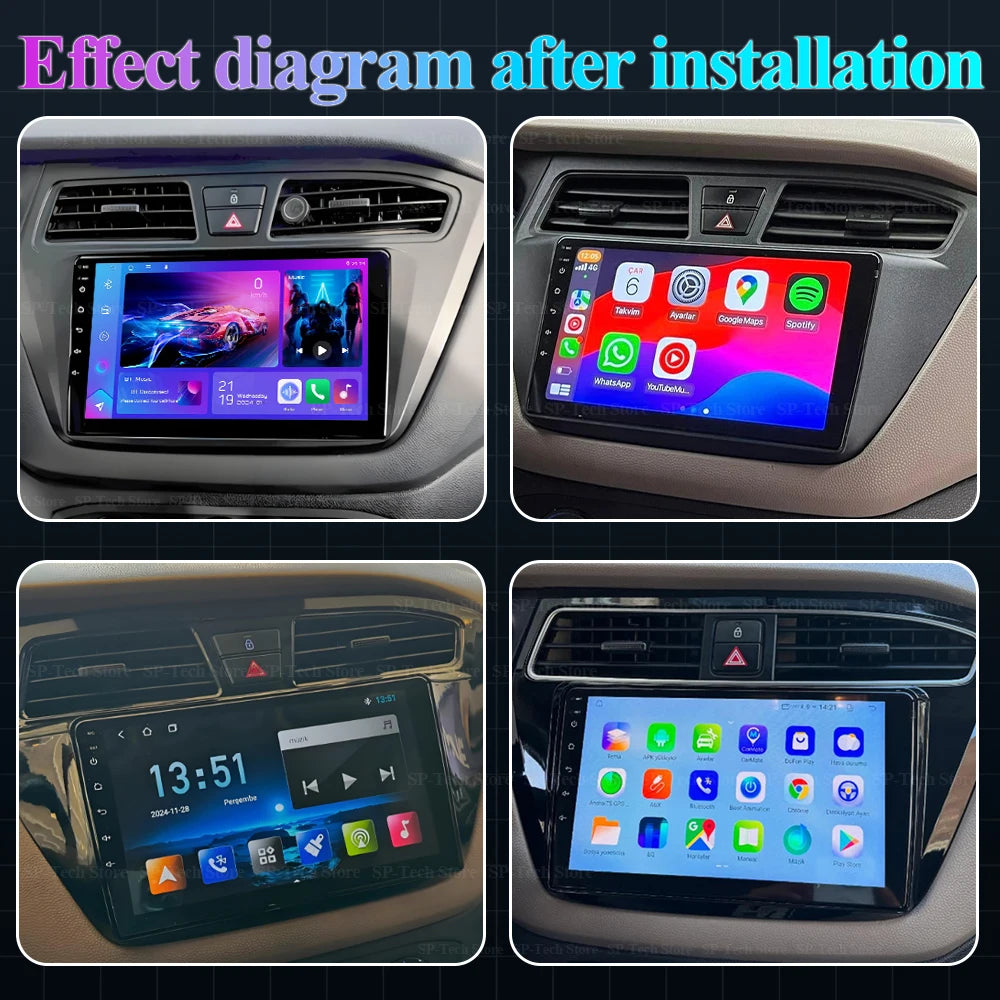 Android 16 For Hyundai I20 2 Ii Gb 2014-2018 Car Radio Multimedia Autoradio Navigation Ste | AUTOKITSHOP