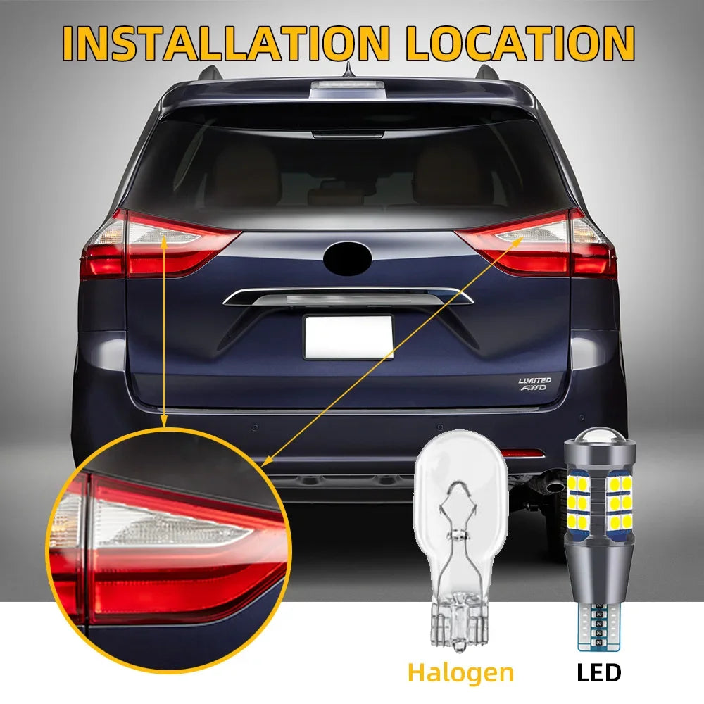 2-Piece LED Interior Light Kit for Toyota Sienna 1998-2015 - Canbus Dome Map Door Trunk Bulbs | AUTOKITSHOP
