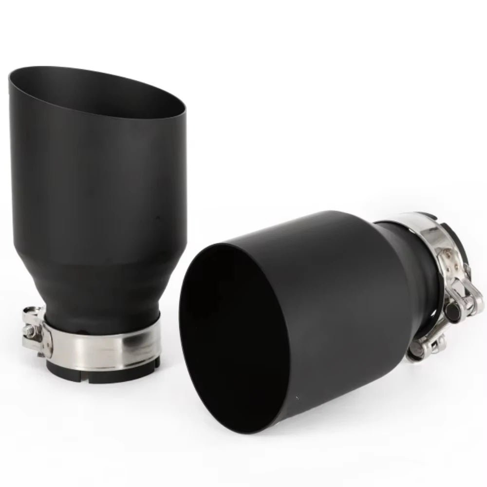 1Piece Matte Black Stainless Steel Exhaust Muffler Car Auto Parts Modified Tip Tail Accessories  - Automotive LED Light