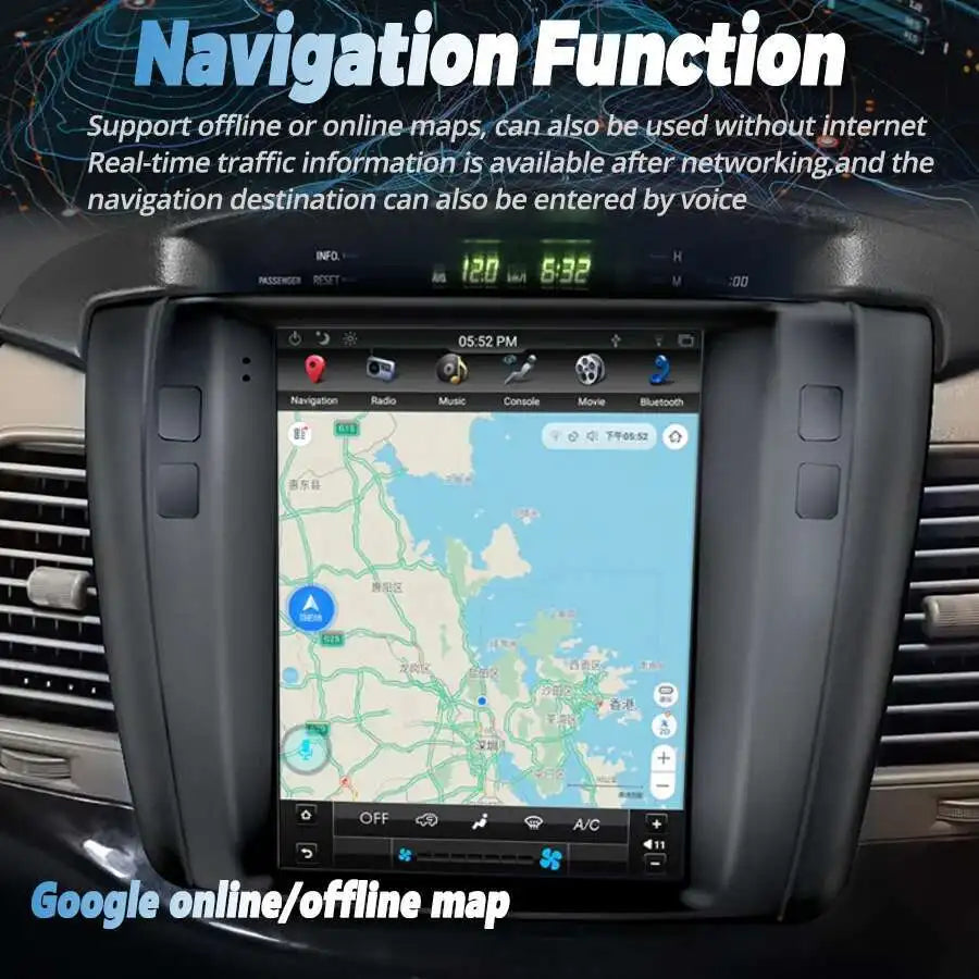 Android 14 Car Gps DSP Multimedia Video Radio Player In Dashboard For Toyota Innova 2007-2