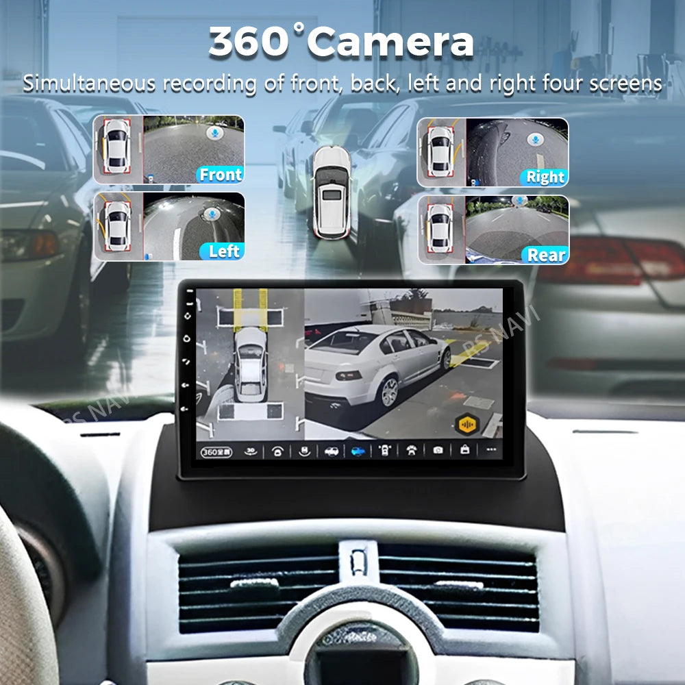 Android 16 For Renault Megane 2 2002 - 2009 2K QLED Android Car Radio Multimedia Video Pla