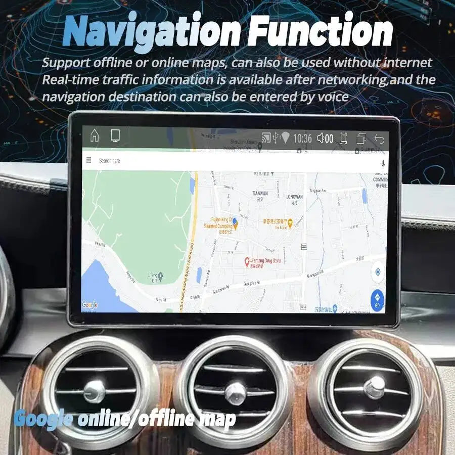 11.5" For Mercedes Benz C Class GLC W205 X253 V-Class V260 2015-2019 CarPlay Android Car M