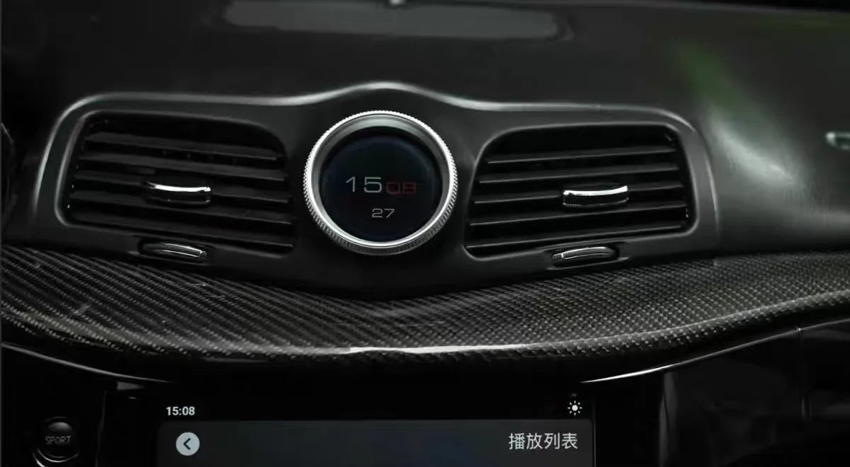 LCD Clock Center Dashboard Air Vent Grille Replacement Panel for Maserati Grancabrio 2010-2019 & Granturismo 2007-2010 -
