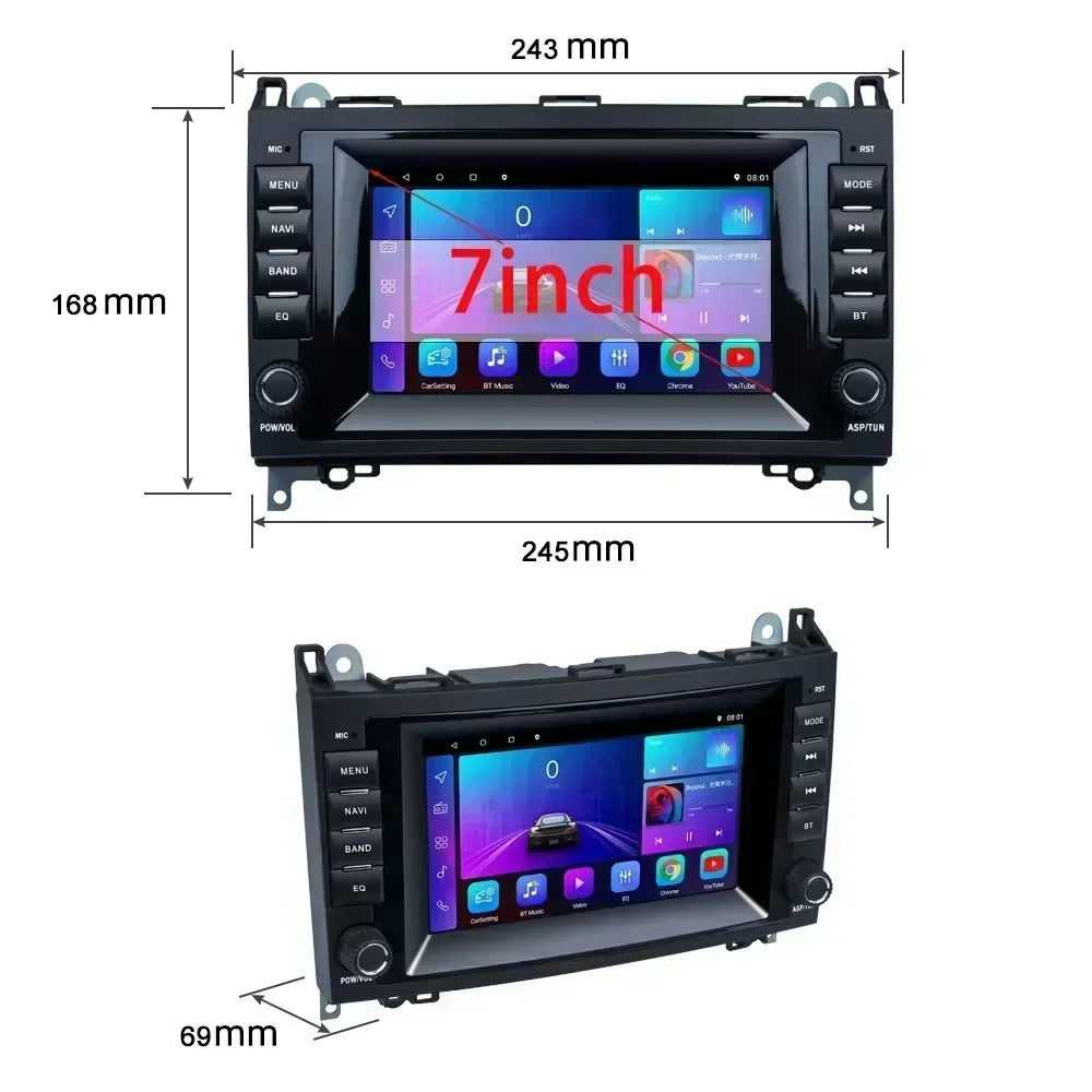 For Mercedes Benz B200 W245 W169 W639 Multimedia GPS Auto Car Radio BT WiFi Android GPS Na