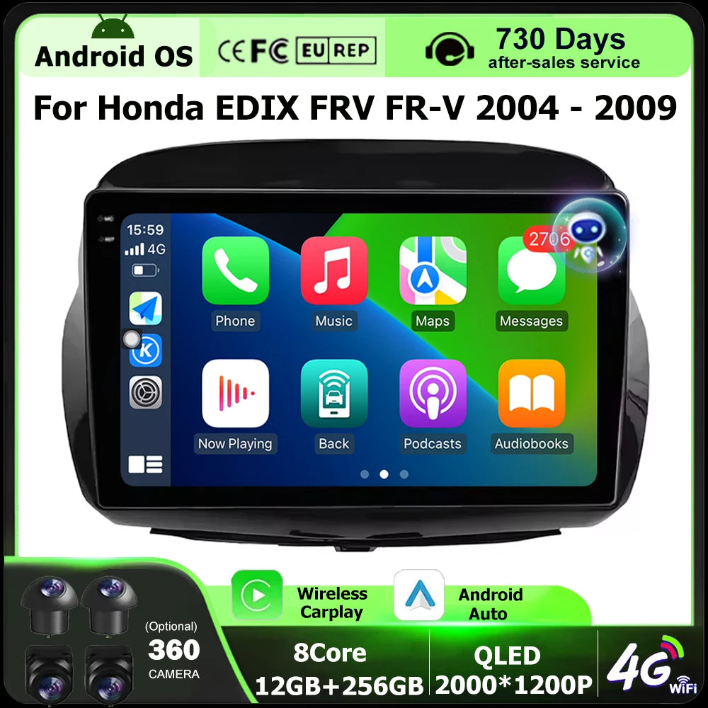 10" Android Car Radio for Honda EDIX FR-V FRV 2004-2009 | Multimedia Video Player | AUTOKITSHOP