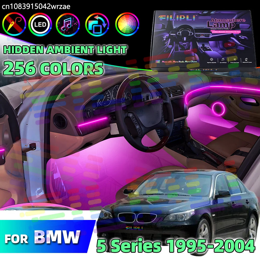 64 RGB - Neon Strip - for BMW E39 - App Control - Car Interior Lighting | AUTOKITSHOP
