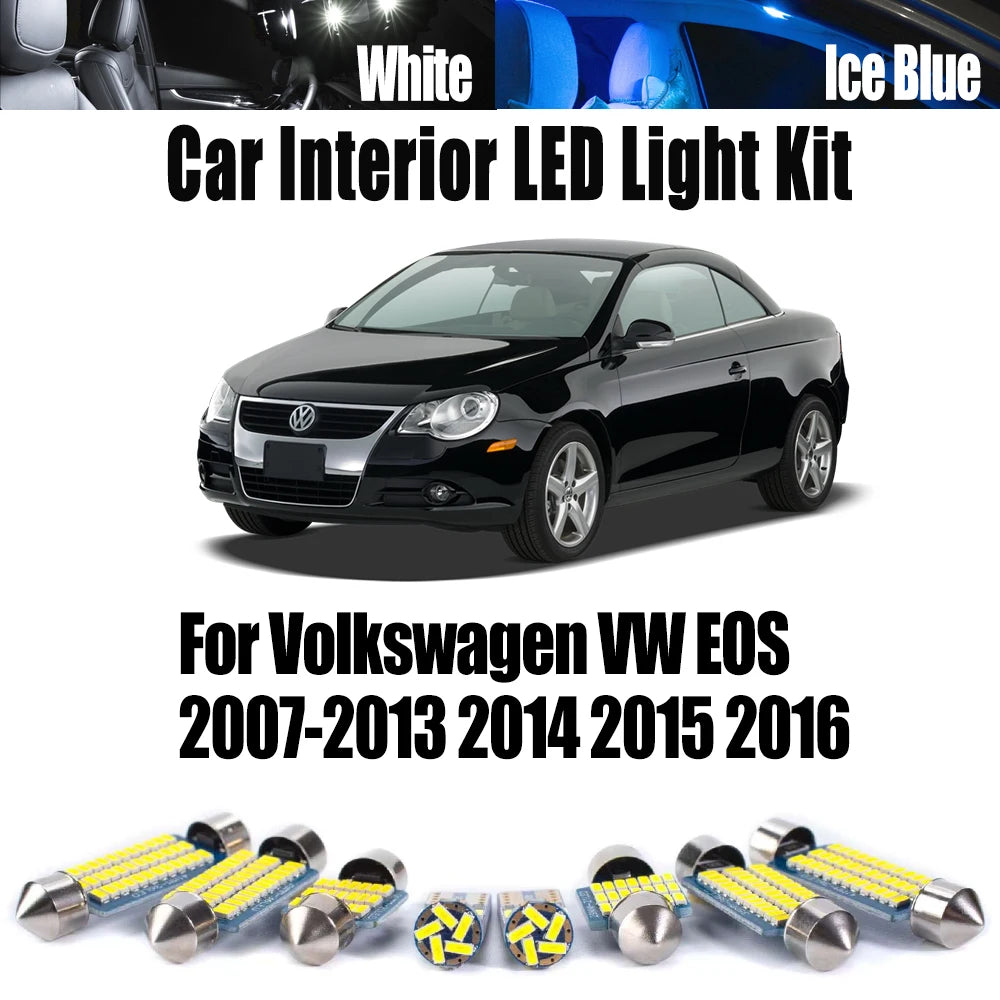 LED Interior Light Kit for Volkswagen VW EOS 2007- 2012 - Canbus Dome Map Door Trunk Bulbs | AUTOKITSHOP