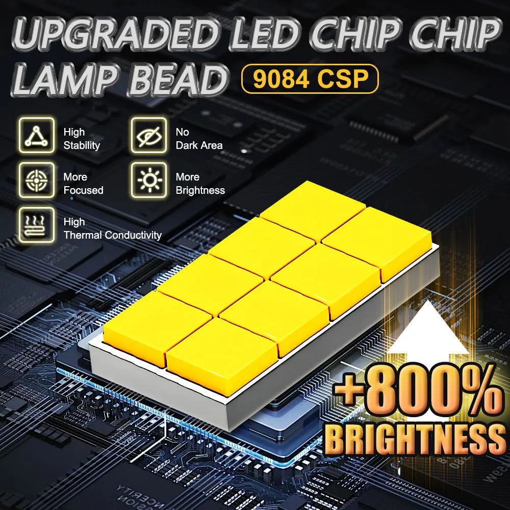 300W Mini H7 LED Headlight Bulb Wireless Super Bright Car Headlamp Auto Diode Lamp Plug&pl