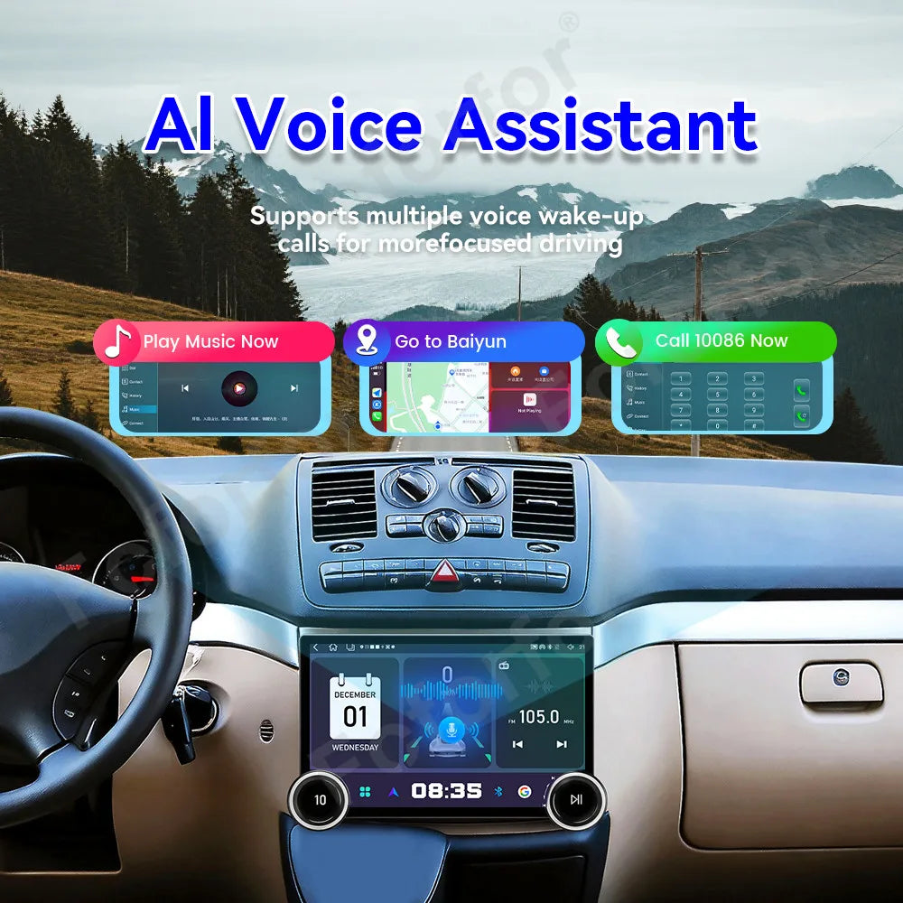 Premium HD Touch Screen 11.5 Inch Android 15 System Wireless Carplay For Mercedes Benz Vit