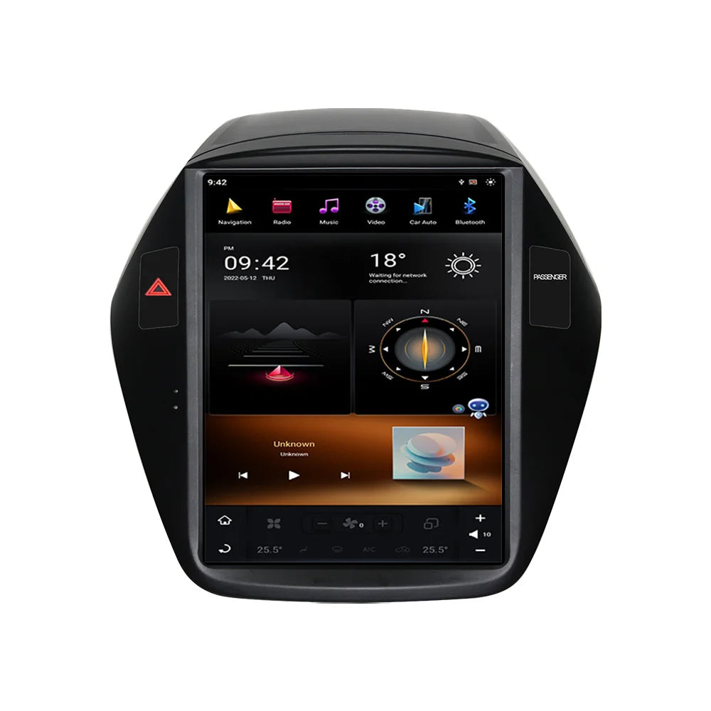 Qualcomm 665 Auto Stereo Android 13 Car Radio Screen For Hyundai ix35 2009-2016 GPS Naviga