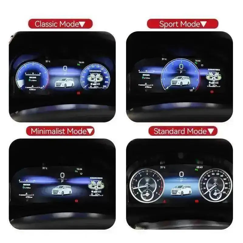 12.3inch Cockpit Dashboard Fuel Digital LCD Cluster Instrument Panel Carplay For TOYOTA Al | AUTOKITSHOP