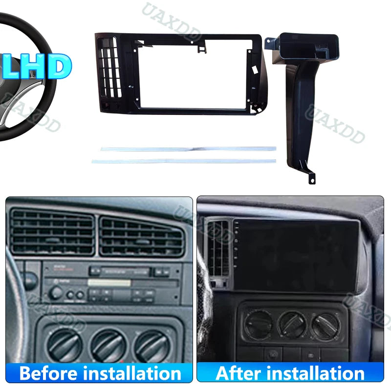For 1992-1993 Volkswagen Golf 3 9INCH 2 Din Car radio Android frame fascia cable video har