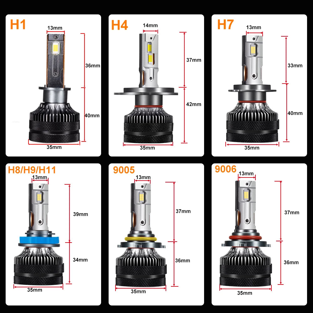 Domx B50 K5C K6C 120W Canbus H4 H7 Car Headlight H1 H8 H9 H11 9005 HB3 9006 HB4 9012 Led B