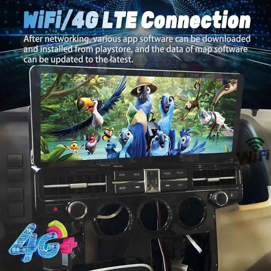 CarPlay Screen For Toyota Hiace Granvia Hiace 2019 GPS Navigation Video Player Android 15.