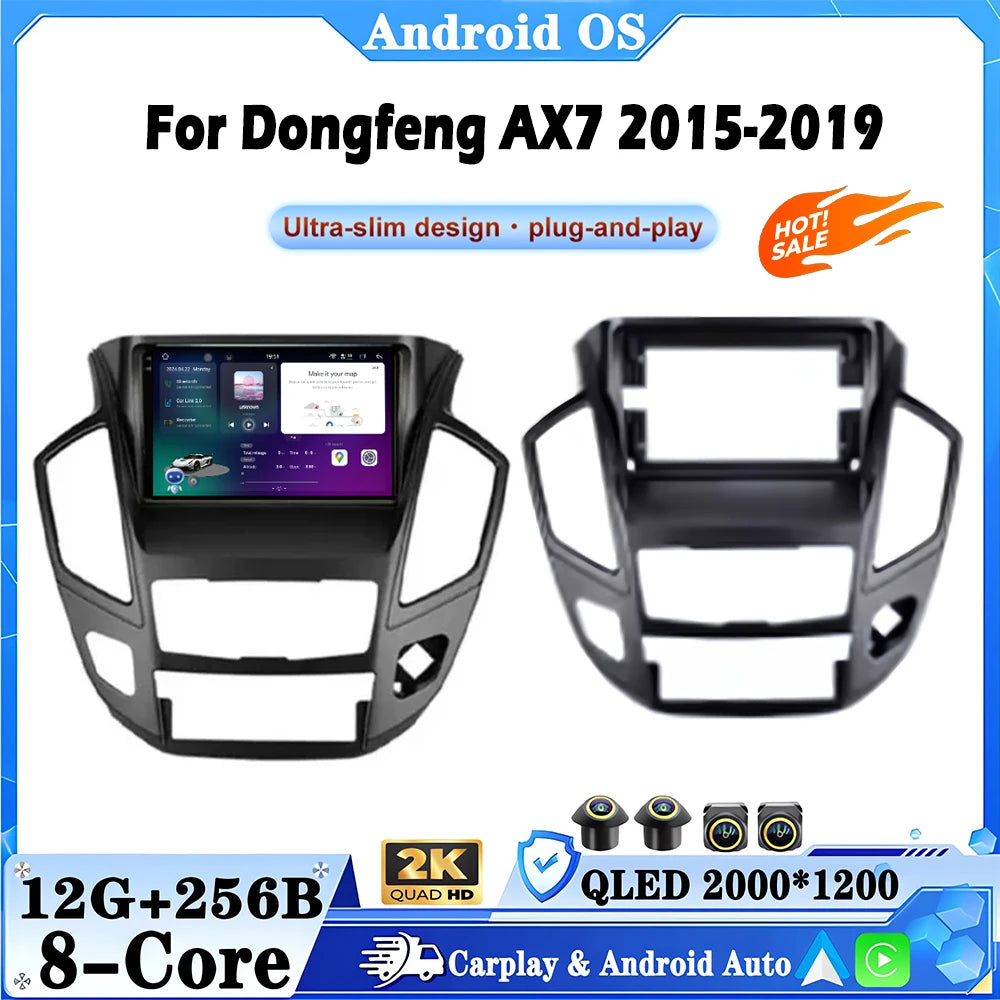 9 lnch Android 16 For Dongfeng AX7 2015-2019 GPS Car Radio Navigation Multimedia Player Vi