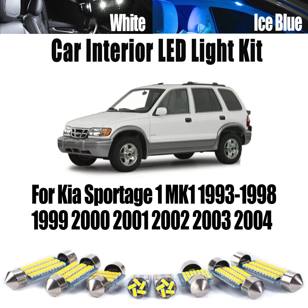 LED Interior Light Kit for Kia Sportage 1 MK1 1993-2000 - Canbus Dome Map Door Trunk Bulbs | AUTOKITSHOP
