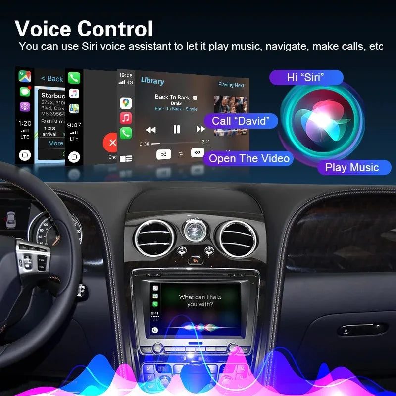 Wireless ios CarPlay For Bentley Continental GT Flying Spur Android Auto Airplay Mirror li