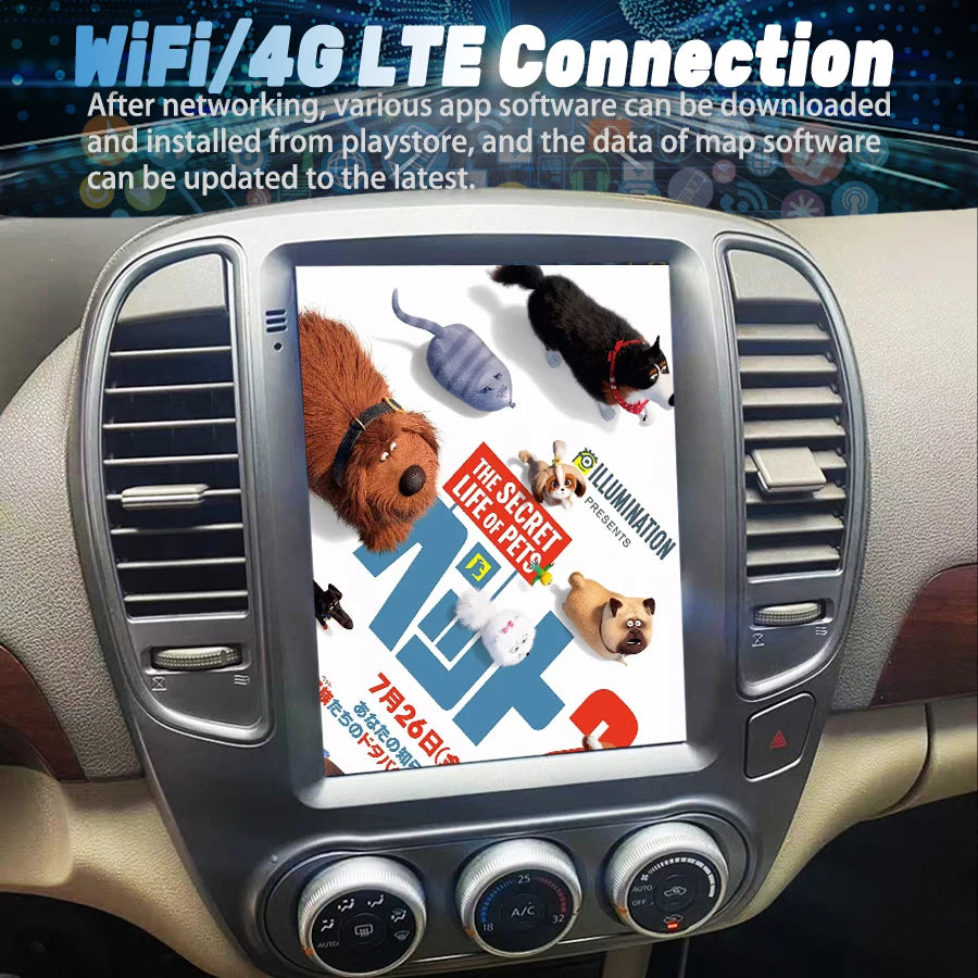 9.7 Inch DSP Vertical Screen For Nissan Bluebird Sylphy G11 2008-2025 Car Radio 4G GPS Nav
