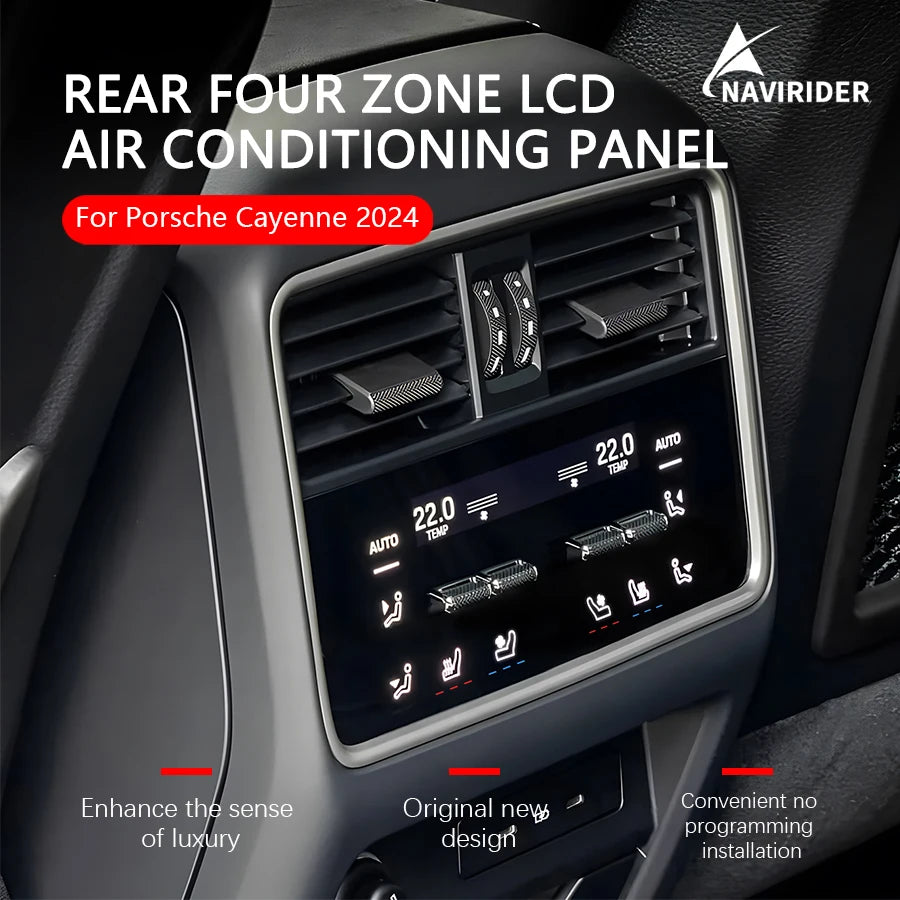 LCD Climate Control Panel For Porsche Cayenne 2024 For Rear Seats Air Conditioning Panel,
