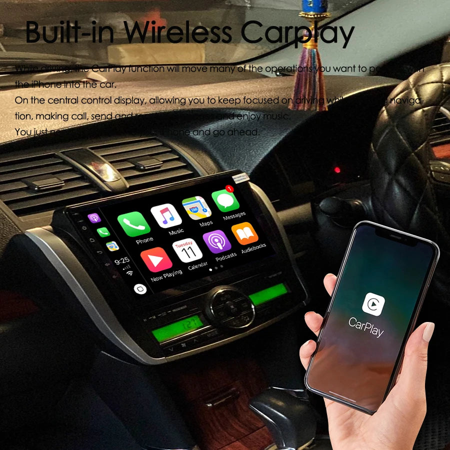 AI Voice Android 14 big screen Car Video Player Radio Upgrade For Toyota Allion T260 2007-