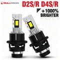 D2S D4S LED Car Headlight Bulbs Canbus EMC HID D2R D4R 1:1 Size 9570 CSP Chips Turbo Lamp