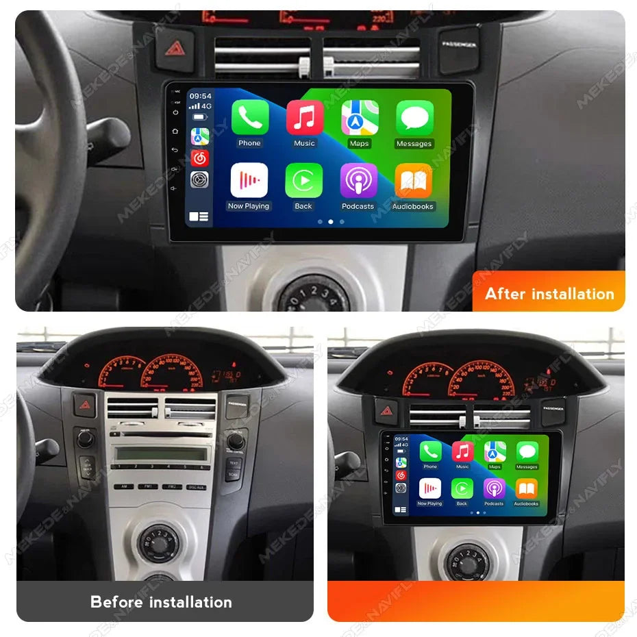 Car radio Android 14 For Toyota Yaris XP90 2007 2005 -2012 Multimedia Player car intellige