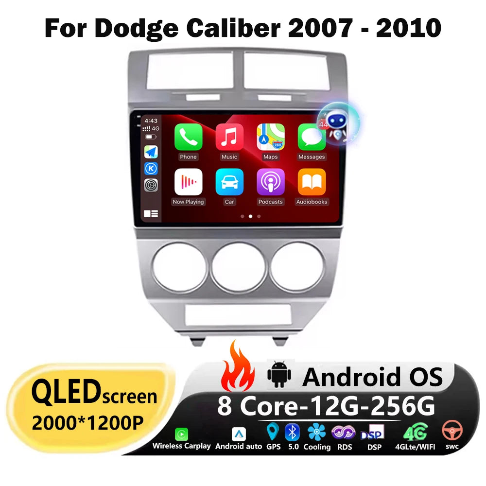 Dodge Caliber 2007-2010 10 Inch Android 16 Car Radio GPS Navigation Multimedia Player | AUTOKITSHOP