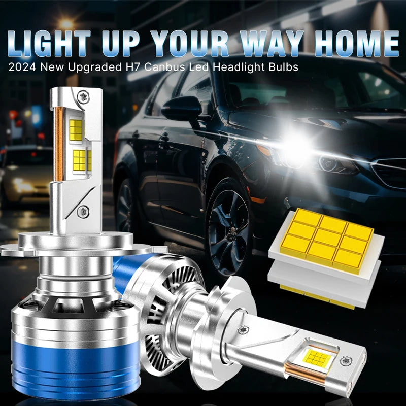 2X Powerful CANBUS H1 H7 H4 H11 LED Headlights High Power H8 H9 HB3 HB4 9005 9006 9012 908