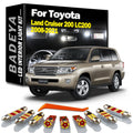 BADEYA 16Pcs LED Interior Map Dome Luggage Plate Light Kit For Toyota Land Cruiser 200 LC2