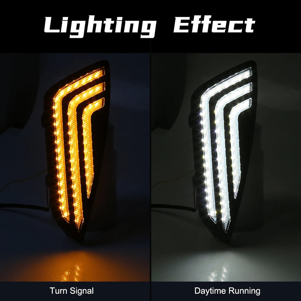LED DRL For Toyota Sienna 2021 Daytime Running Lights Start-Up Animation Front Bumper Driv | AUTOKITSHOP