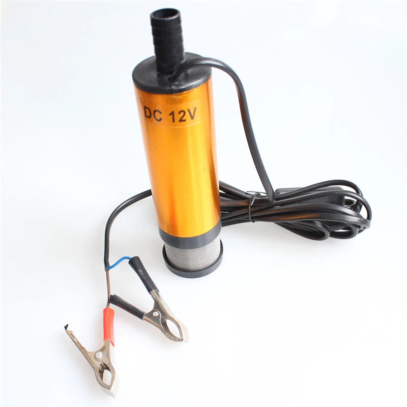 12V Aluminum Alloy Submersible Pump 38mm Water Oil Diesel Fuel Transfer 12 L/min