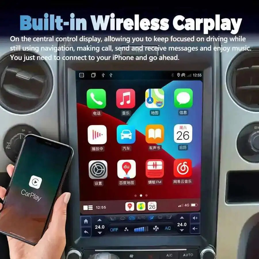 12.1inch Android15 Touch Screen Carplay For Ford Raptor F150 2013-2015 Car Radio GPS Autor | AUTOKITSHOP