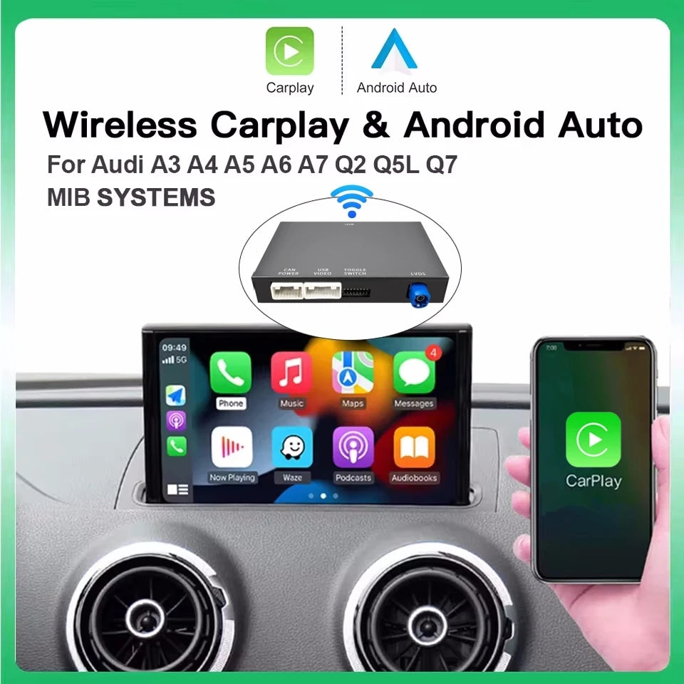 ANYFAR Wireless CarPlay for Audi A4 A6 A7 A5 2015-2019 Android Auto Mirror Link AirPlay Re | AUTOKITSHOP