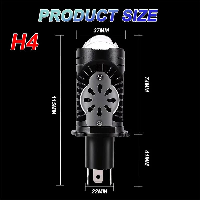 1/2X H4 Bi LED Mini Projector Lens Car Headlight Bulb 5570 CSP Canbus Motorcycle STG Dual