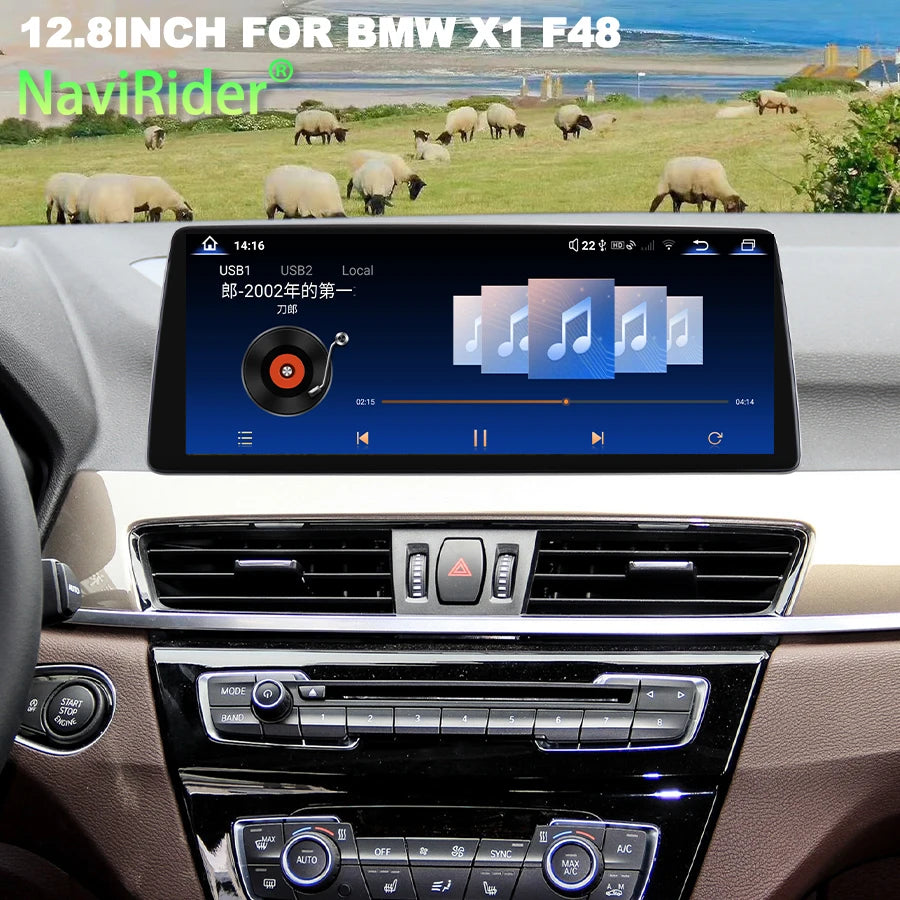 12.8" Android Car Radio For For BMW X1 F48 2016 2017 NBT System Stereo Multimedia Video Pl