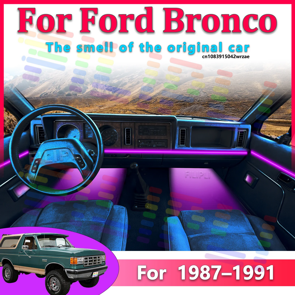 64 RGB - Neon Strip - for Ford 1987-1991 - App Control - Car Interior Lighting | AUTOKITSHOP