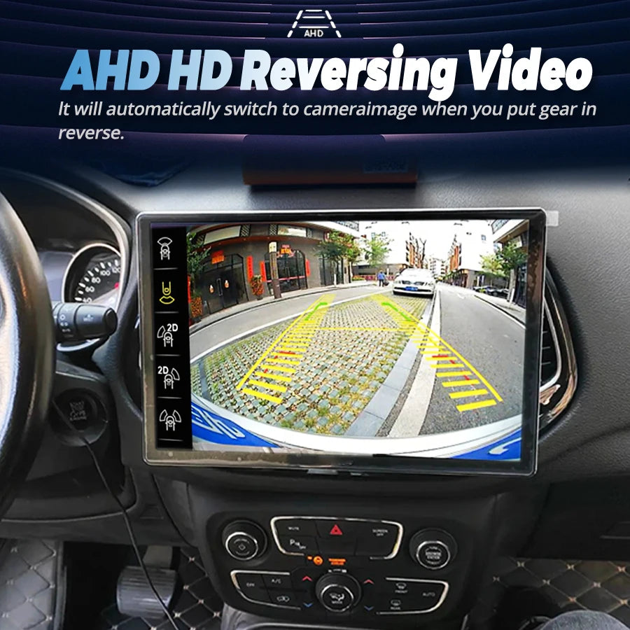 Car AutoRadio13.3inch For Jeep Compass Android 14 Multimedia Navigation GPS Player WIFI+4G | AUTOKITSHOP